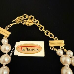 Talbots double strand pearl necklace